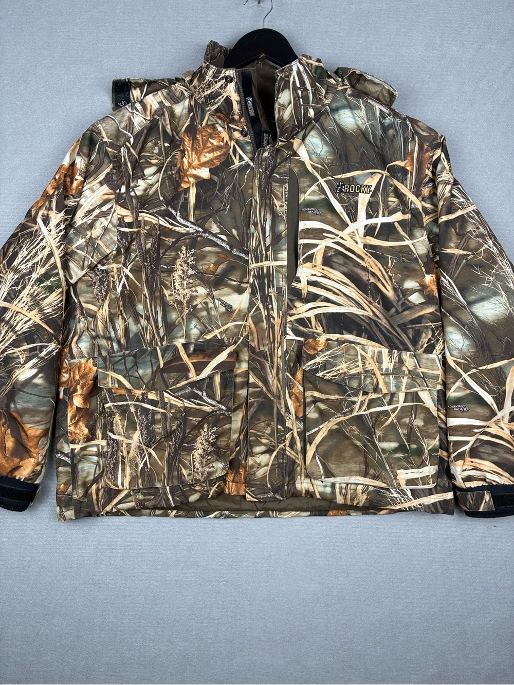 Rocky Mens Camo Wading Hunting Jacket in Brown Green Tan Camo Gorpcore